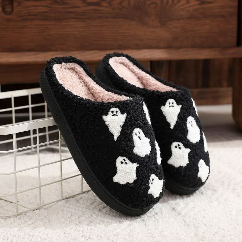 Halloween Minimalist Festive Fuzzy Slippers - B - EU44-45(US10-11) - image 1