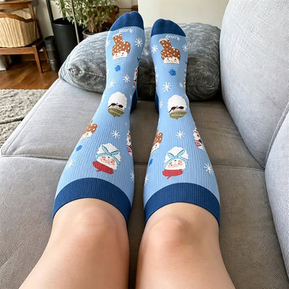 Plus Size Nutcracker Santa Compression Socks - image 1