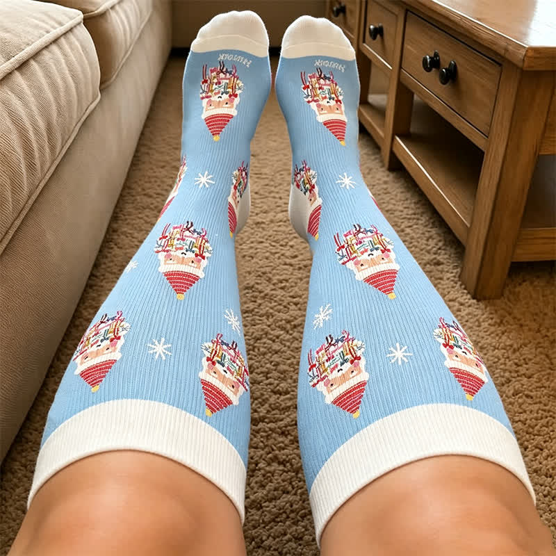 Plus Size Nutcracker Santa Compression Socks - image 2