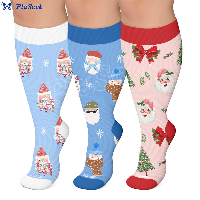 Plus Size Nutcracker Santa Compression Socks - image 0