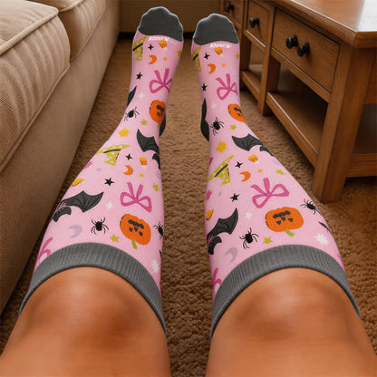 Plus Size Spooky Cats Compression Socks - image 3