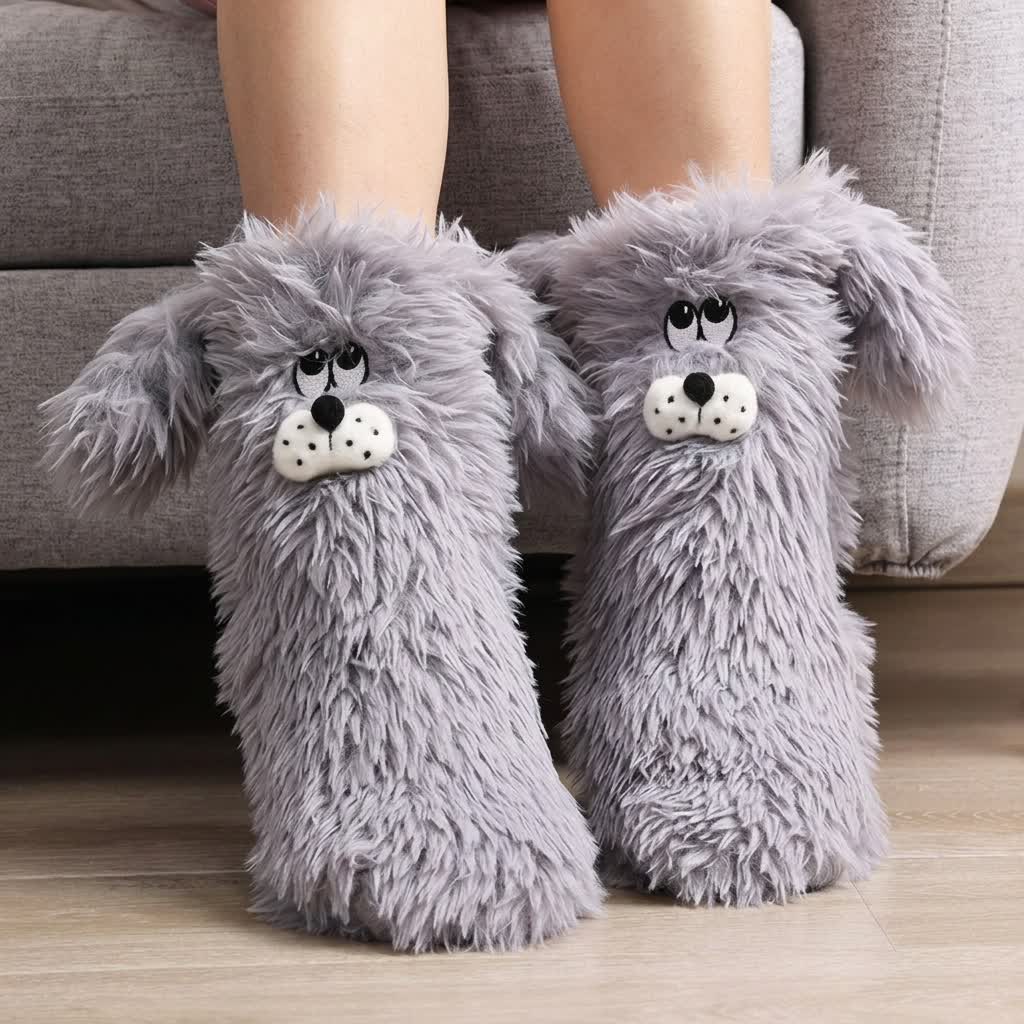 Cozy Home Dog Slipper Socks - Grey - EU36-41(US3-7.5) - image 1