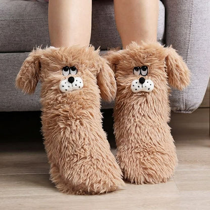 Cozy Home Dog Slipper Socks - Khaki - EU36-41(US3-7.5) - image 0