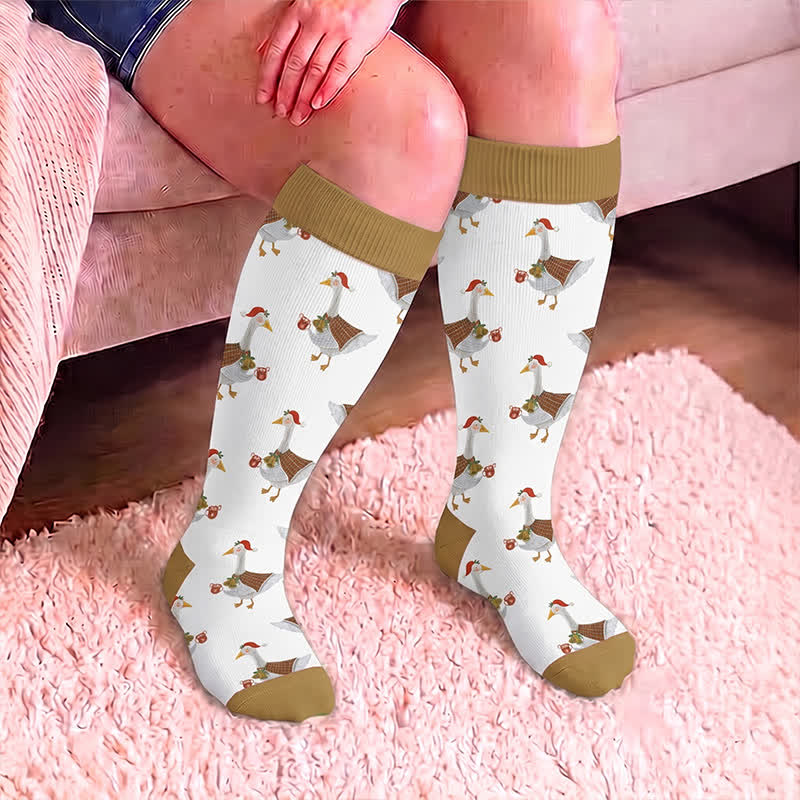 Plus Size Christmas Animal Compression Socks - image 3