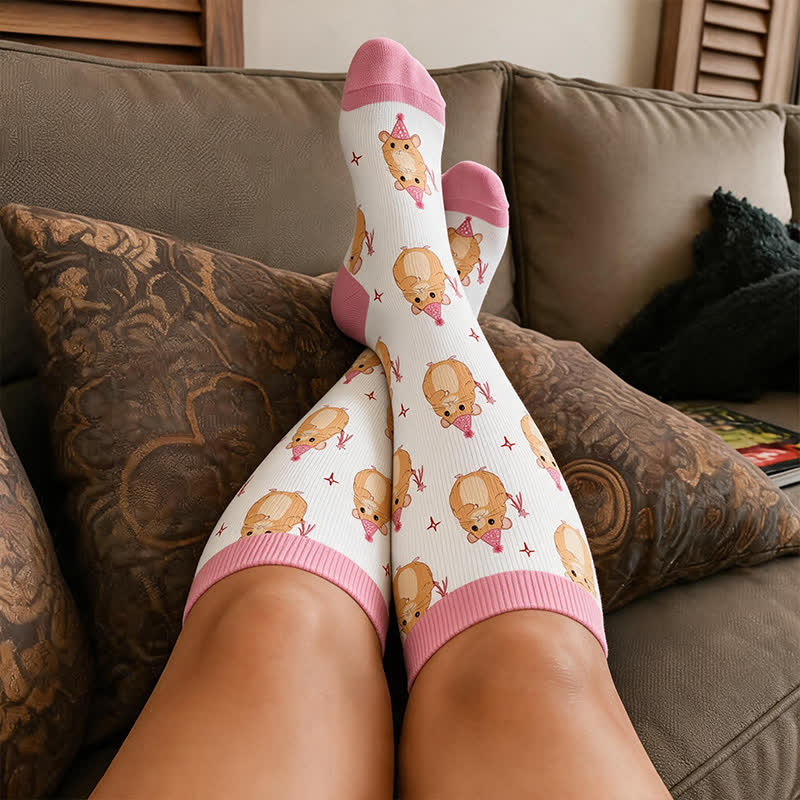Plus Size Christmas Frog Mouse Compression Socks - image 2