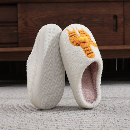 Plus Size Cozy Cat Embroidered Slippers - image 1