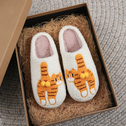 Plus Size Cozy Cat Embroidered Slippers - image 5