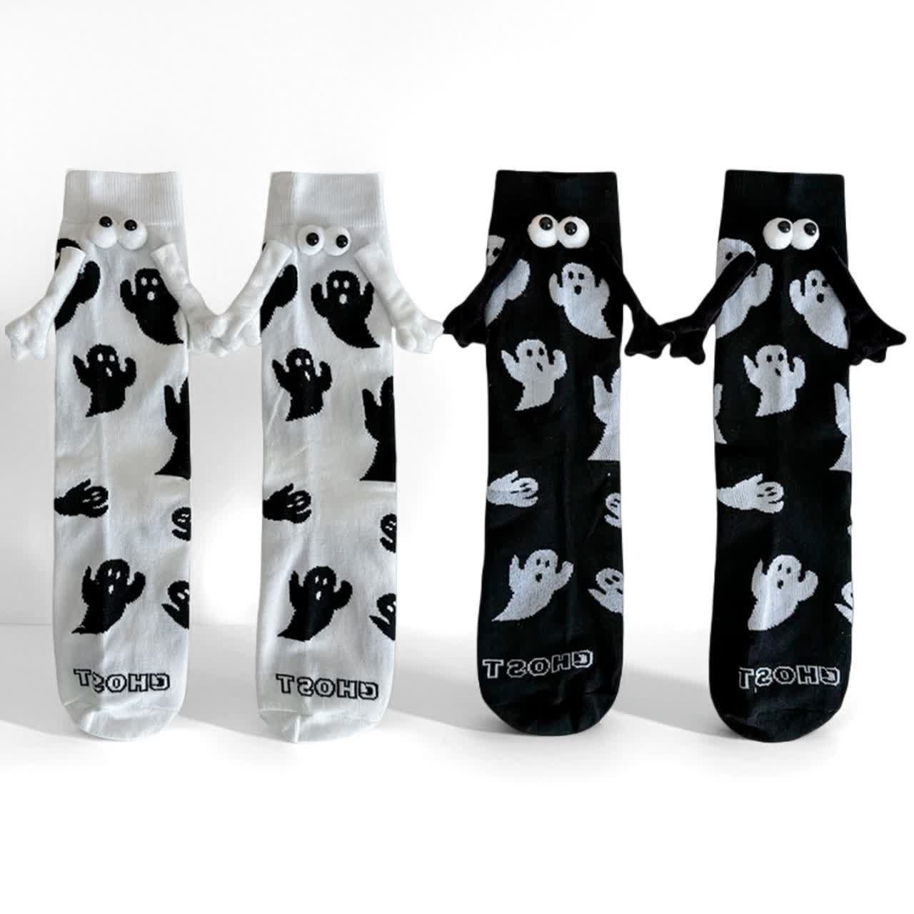Ghost Magnetic Hand Holding Socks(4 Pairs) - image 1
