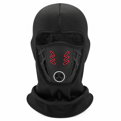 Tactical Fleece Windproof Face Mask - Red - One Size - image 0