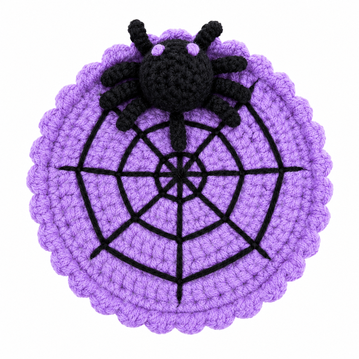 Halloween Spider Crochet Coasters - Purple - One Size - image 8