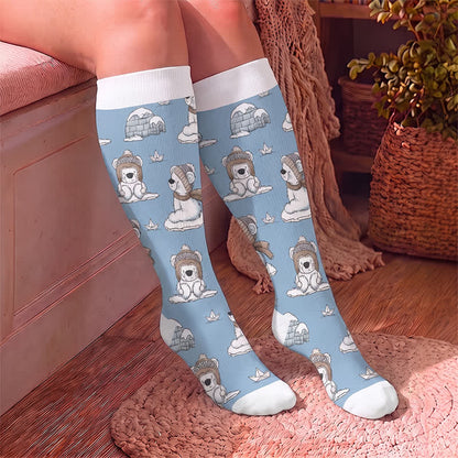 Plus Size Winter Animal Compression Socks - image 3