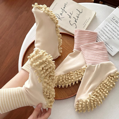 Microfiber Cleaning Dust Mop Slipper Socks (4 Pairs) - image 1