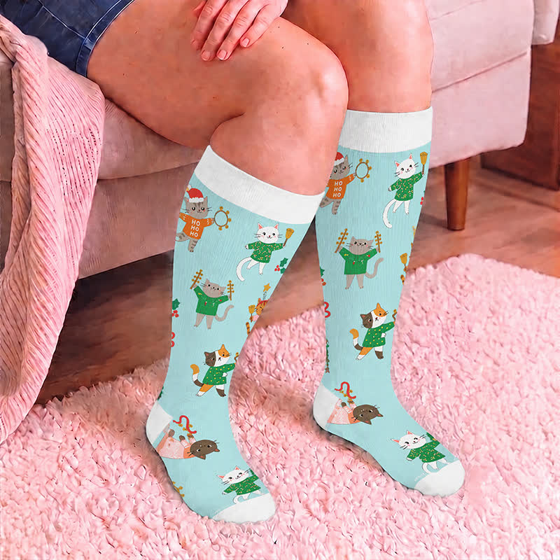 Plus Size Christmas Animal Compression Socks - image 3