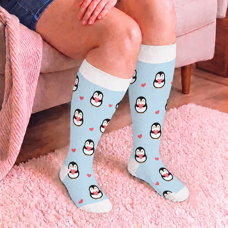 Plus Size Cute Penguin Compression Socks - image 2