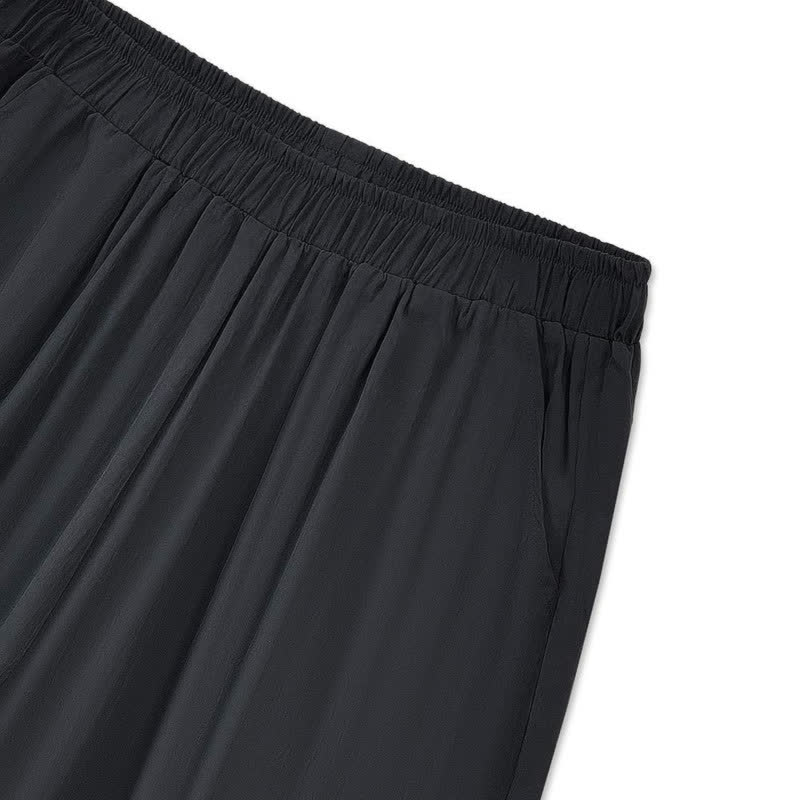 Plus Size Black Tie Waist Shirt and Wide Leg Pants Set - image 5