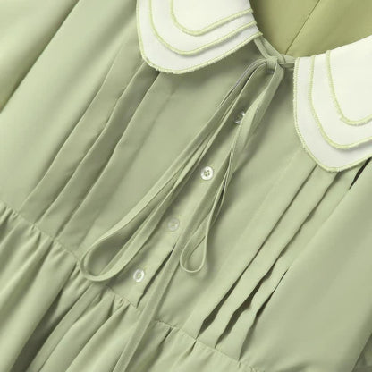 Sweet Peter Pan Collar Midi Dress - image 2