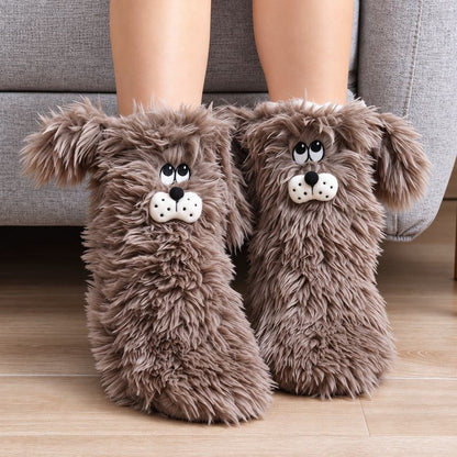 Cozy Home Dog Slipper Socks - Brown - EU36-41(US3-7.5) - image 3