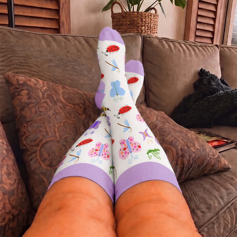 Plus Size Nature Animal Print Compression Socks - image 2