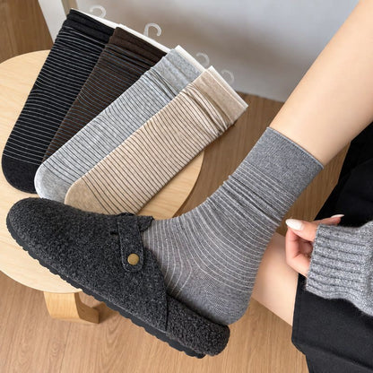 Cotton Ribbed Quarter Socks (4 Pairs) - image 2