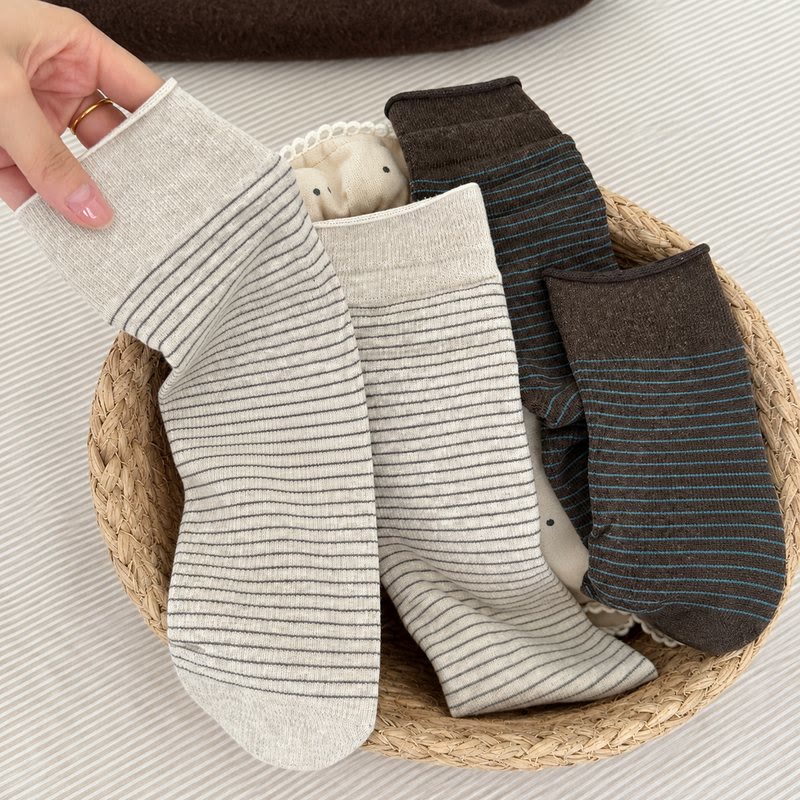 Cotton Ribbed Quarter Socks (4 Pairs) - image 4