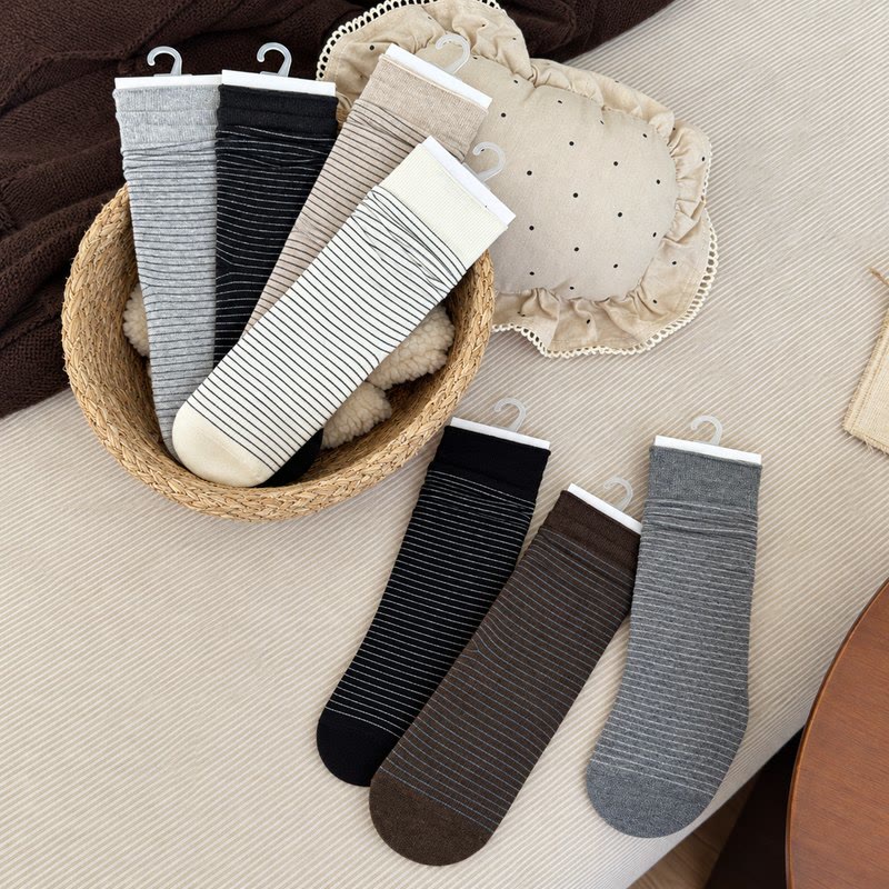 Cotton Ribbed Quarter Socks (4 Pairs) - image 5