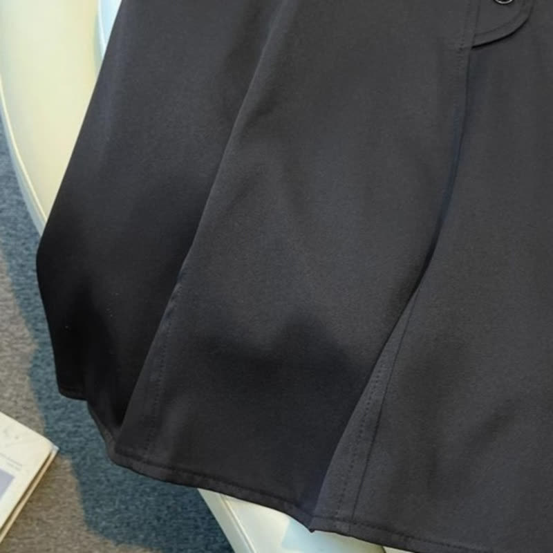Plus Size Button Front Midi Skirt - image 1