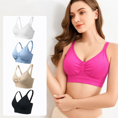 Ruched Seamless Wireless Bra - image 0