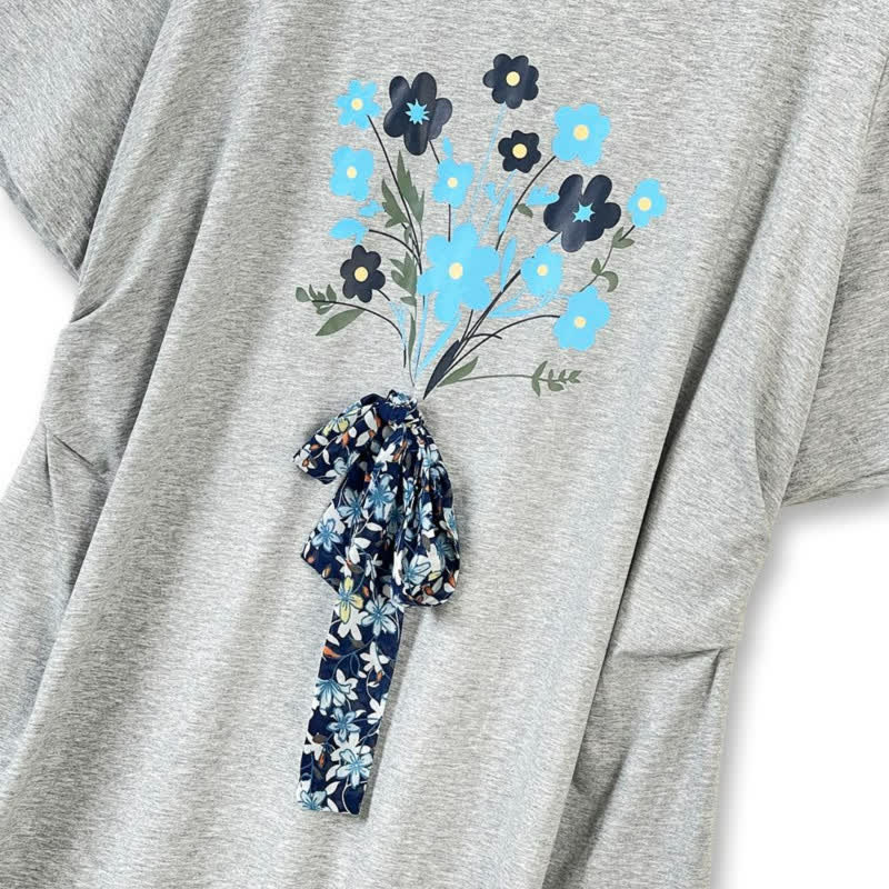 Casual Floral Patchwork Midi Dress - image 2