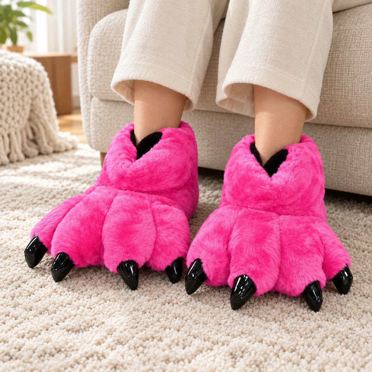 Monster Paw Plush House Slipper Socks - image 0
