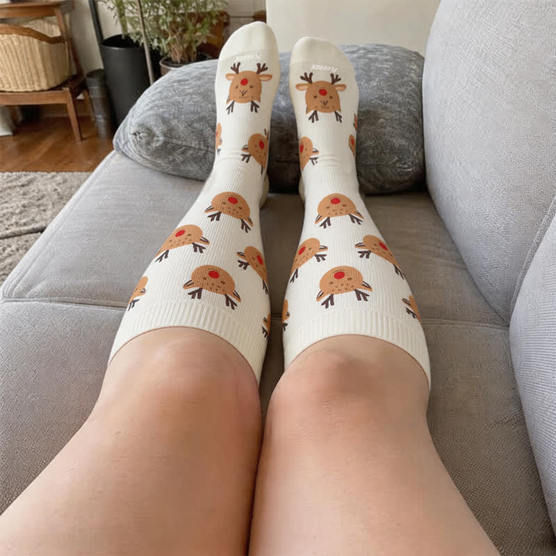 Plus Size Christmas Characters Compression Socks - image 1