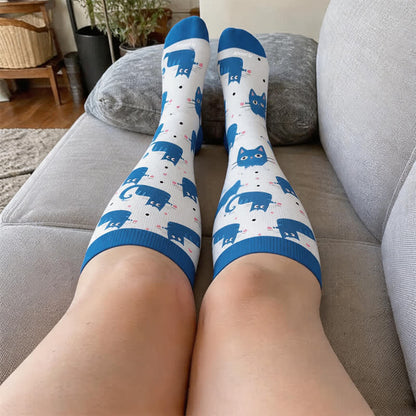 Plus Size Playful Cat Compression Socks - image 3