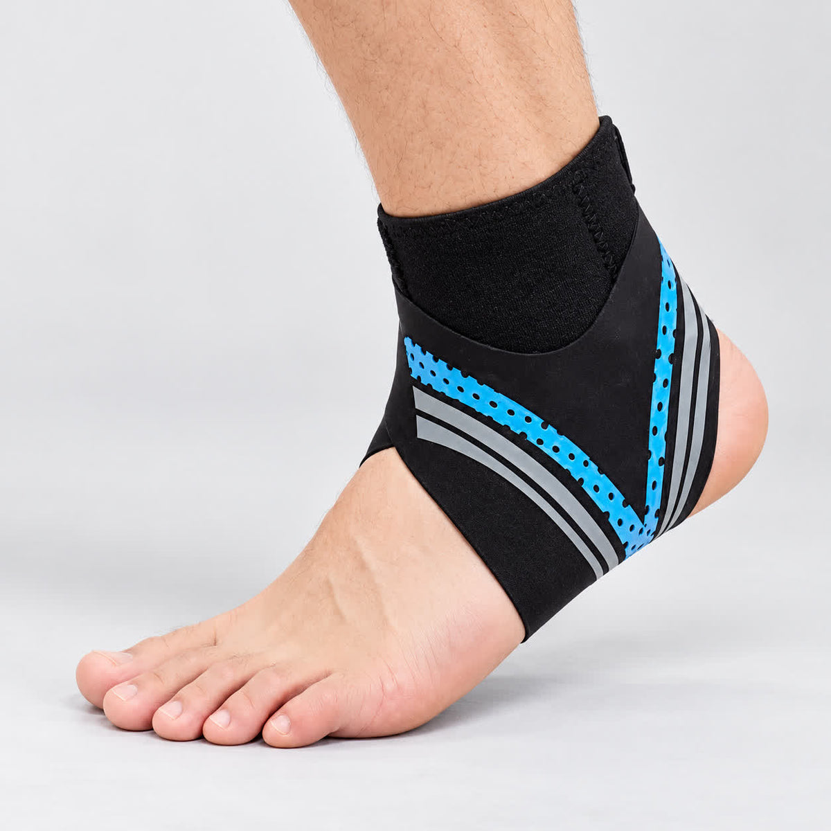 Breathable Knit Compression Ankle Brace - Blue - One Size - image 2