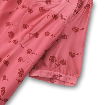 Vintage Floral Square Neck Midi Dress - image 2