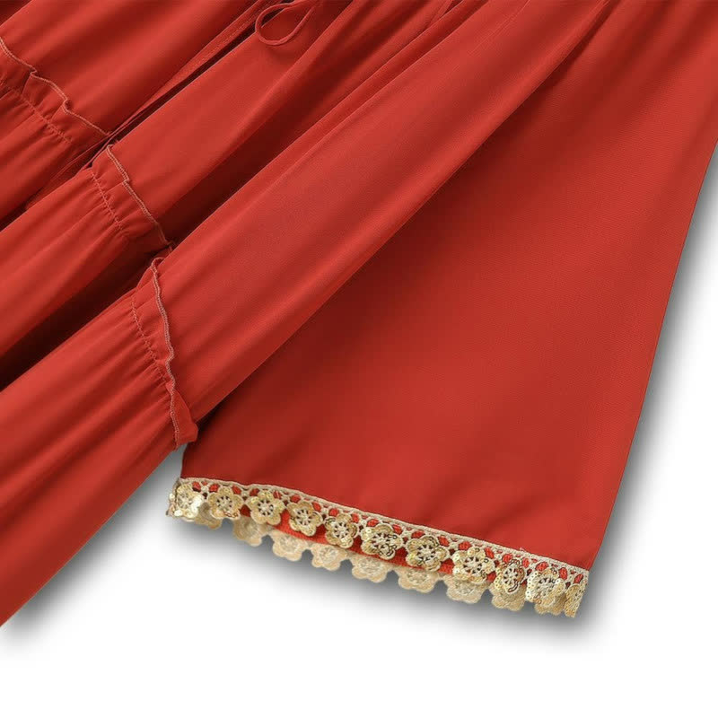 Boho Lace Trim Maxi Dress - image 2