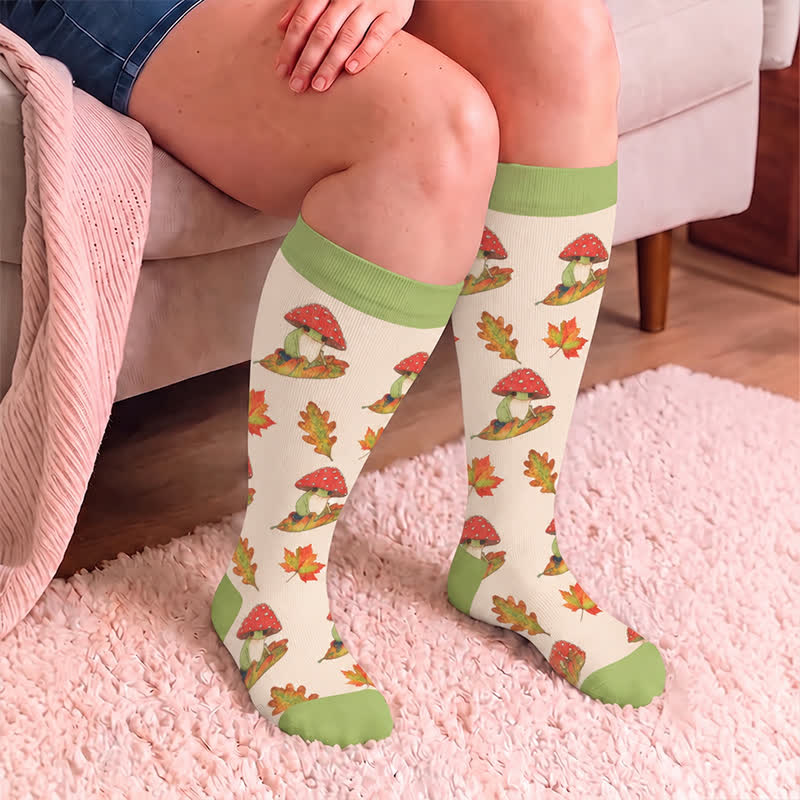 Plus Size Autumn Cat Frog Compression Socks - image 2