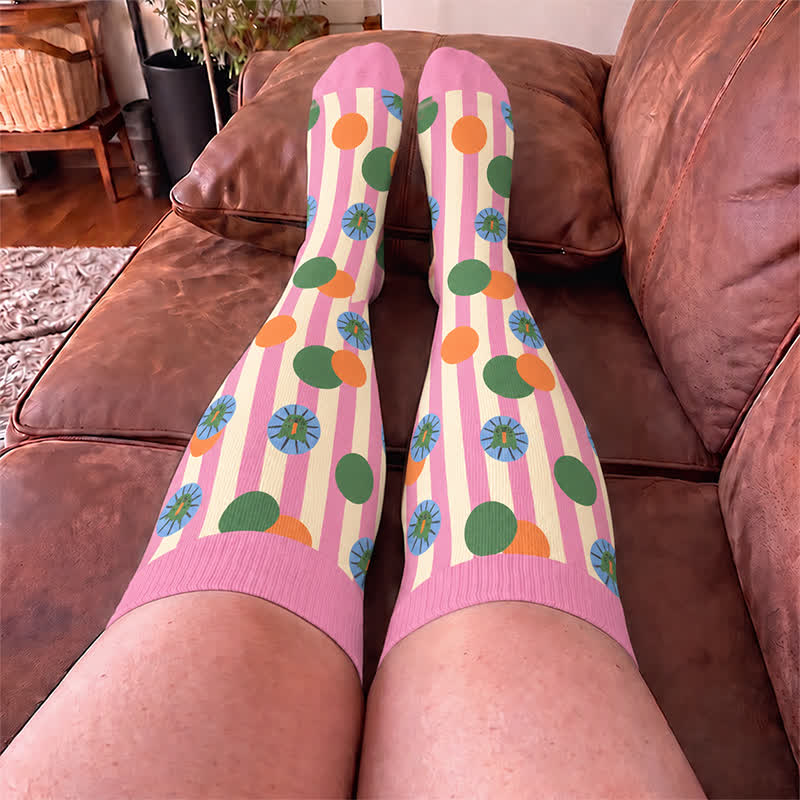 Plus Size Cute Cat Rabbit Compression Socks - image 2