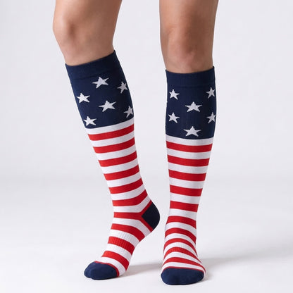 American Flag Compression Socks(6 Pairs) - Navy Blue - S/M - image 12