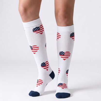 American Flag Compression Socks(6 Pairs) - White - S/M - image 17