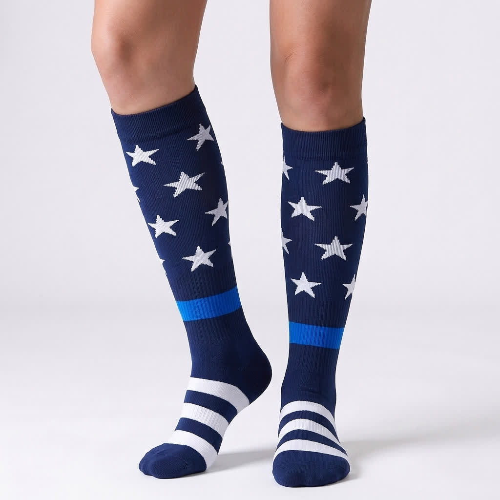 American Flag Compression Socks(6 Pairs) - Blue - S/M - image 16