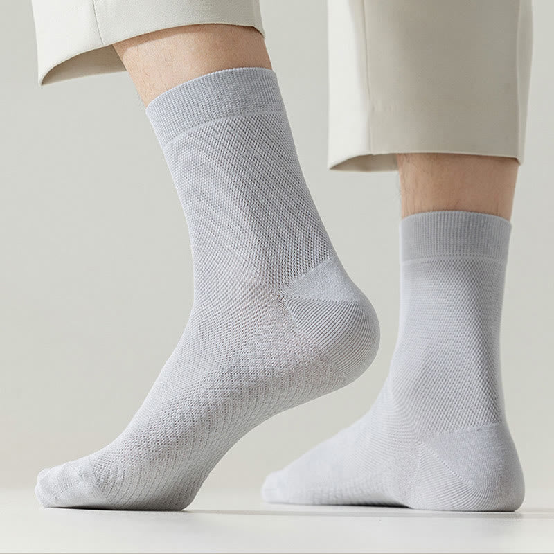 Cotton Mesh Quarter Socks(5 Pairs) - image 9