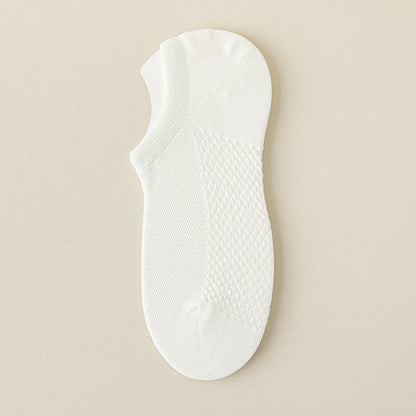 Mesh Massage No Show Socks(5 Pairs) - White - EU39-46(US5-12) - image 16