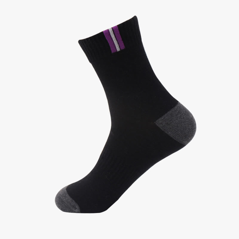 Plusock Breathable Ventilation Cotton Socks(3 Pairs) - 43-48 - Black - image 3