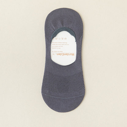 Plus Size Mesh Breathable No Show Socks(5 Pairs) - Navy Blue - EU39-46(US5-12) - image 23