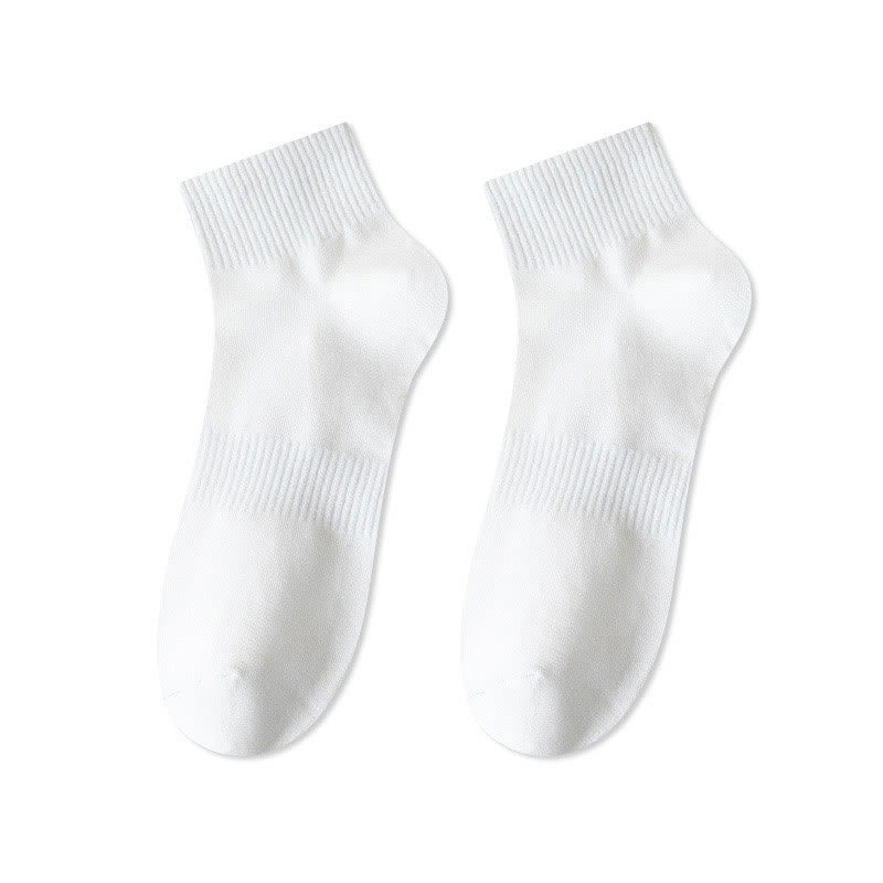 Breathable Soft Cotton Quarter Socks(7 Pairs) - White - EU43-48(US9.5-13.5) - image 9