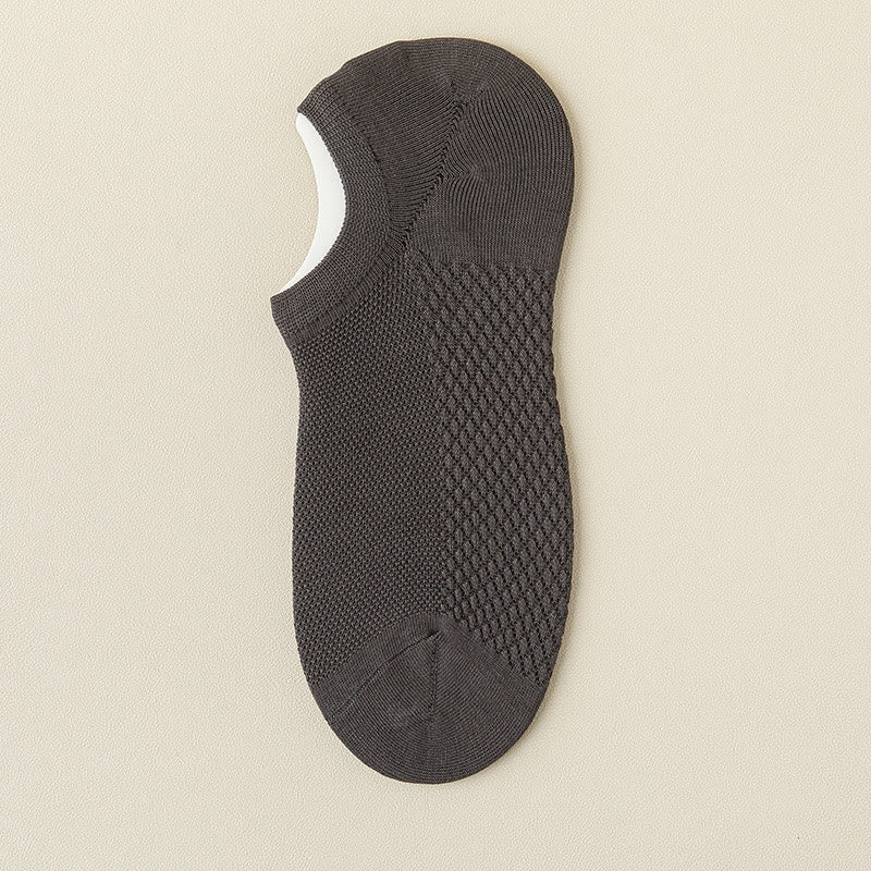 Mesh Massage No Show Socks(5 Pairs) - Dark Grey - EU39-46(US5-12) - image 18