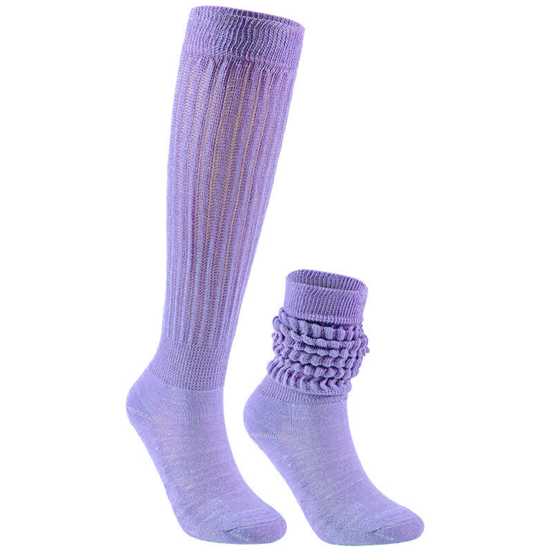 Candy Colored Soft Slouch Socks(2 Pairs) - Light Purple - EU36-42(US3-8.5) - image 13