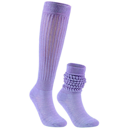 Candy Colored Soft Slouch Socks(2 Pairs) - Light Purple - EU36-42(US3-8.5) - image 13