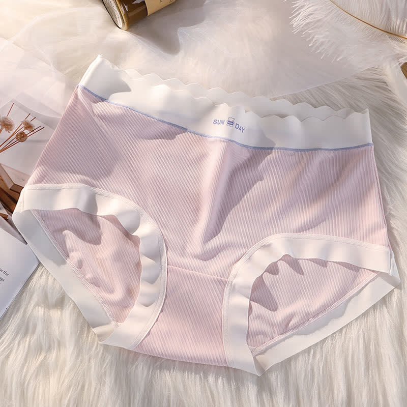 High-Waisted Bow Tie Panty(5 Pairs) - Pink - 3XL - image 11