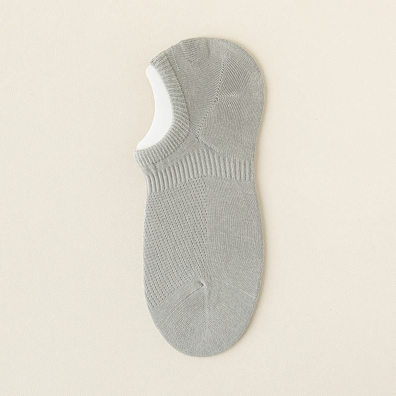 Mesh Cotton No Show Socks(5 Pairs) - Light Gray - EU39-46(US5-12) - image 18