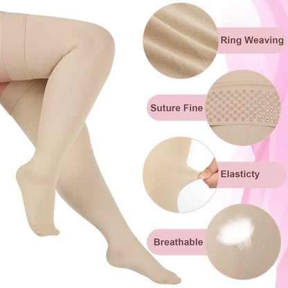Plus Size Non Slip Thigh High Compression Socks - image 1
